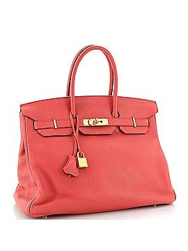 Hermès Birkin Handbag Red Clemence with Gold Hardware 35 (view 2)