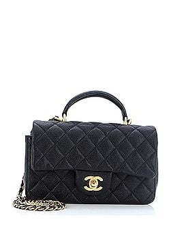 Chanel Classic Single Flap Top Handle Bag Quilted Caviar Mini (view 1)