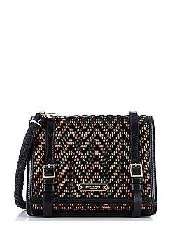 Burberry Christie Shoulder Bag Woven Patent and Raffia (view 1)