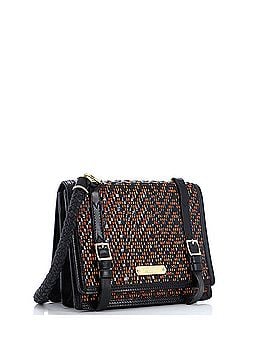 Burberry Christie Shoulder Bag Woven Patent and Raffia (view 2)