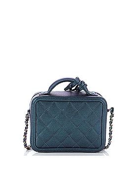 Chanel Filigree Vanity Case Quilted Iridescent Caviar Small (view 2)