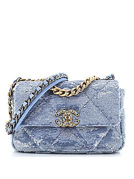 Chanel 19 Flap Bag Quilted Sequins Medium (view 1)