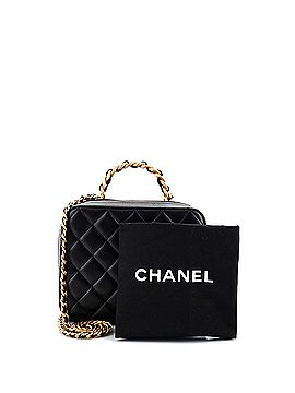 Chanel Woven Chain Top Handle Vanity Case Quilted Lambskin Medium (view 2)