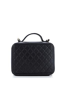 Chanel Filigree Vanity Case Quilted Caviar Large (view 2)