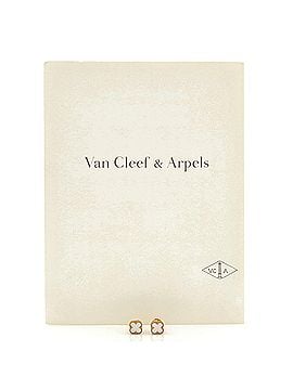 Van Cleef & Arpels Sweet Alhambra Stud Earrings 18K Yellow Gold and Mother of Pearl (view 2)