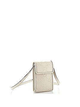 Gucci Flap Crossbody Bag GG Embossed Perforated Leather Mini (view 2)