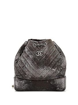 Chanel Gabrielle Backpack Chevron Metallic Caviar Small (view 1)