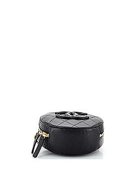 Chanel Round Vanity With Chain Quilted Caviar Small (view 2)