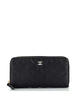 Chanel Zip Around Wallet Quilted Caviar Long (view 1)