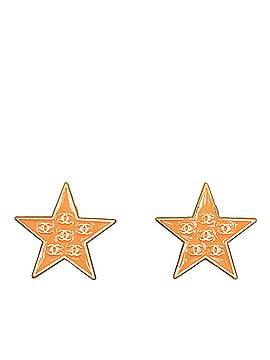 Chanel Enamel CC Star Clip-On Earrings (view 1)