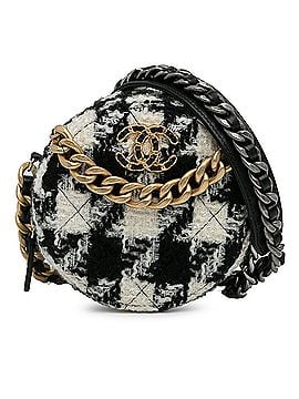 Chanel Round Tweed 19 Clutch with Chain and Lambskin Coin Purse (view 1)