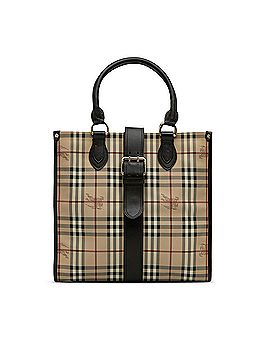Burberry Haymarket Check Buckle Vertical Tote Bag (view 1)
