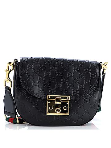 Gucci padlock hot sale saddle bag