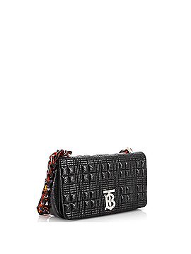Burberry Lola Shoulder Bag Quilted Patent with Resin Small (view 2)