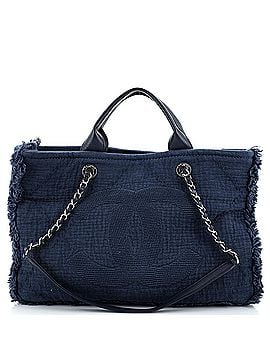 Chanel Double Face Deauville Tote Fringe Quilted Canvas Medium (view 1)