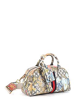 Gucci Ophidia Convertible Boston Top Handle Bag Water Flora GG Coated Canvas Large (view 2)