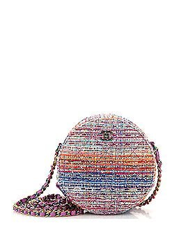 Chanel Round Clutch with Chain Quilted Tweed with Rainbow Hardware Mini (view 1)