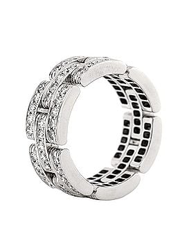 Cartier Maillon Panthere 3 Paved Row Band Ring 18K White Gold with Diamonds (view 2)