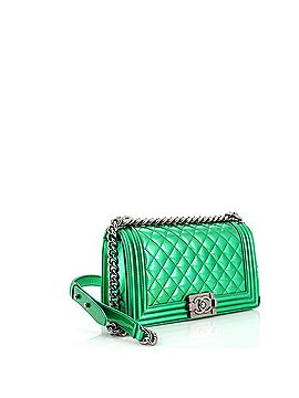 Chanel Boy Flap Bag Quilted Patent Old Medium (view 2)