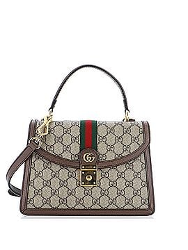 Gucci Ophidia Flap Top Handle Bag GG Coated Canvas Small (view 1)