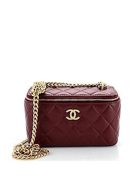 Chanel Sweet Camellia Vanity Case with Chain Quilted Lambskin Small (view 1)