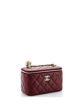 Chanel Sweet Camellia Vanity Case with Chain Quilted Lambskin Small (view 2)