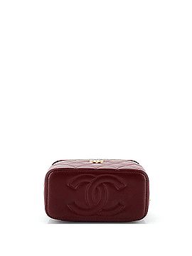 Chanel Sweet Camellia Vanity Case with Chain Quilted Lambskin Small (view 2)
