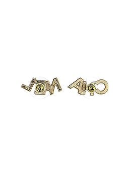 Chanel CHA-NEL Stud Earrings Metal with Crystals (view 2)