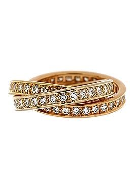 Cartier Trinity Ring 18K Tricolor Gold with Diamonds (view 1)