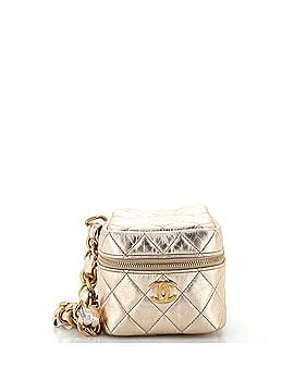 Chanel CC Cube Zip Clutch with Chain Handle Quilted Lambskin (view 1)
