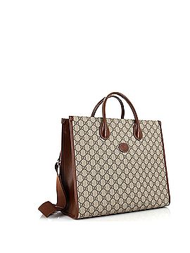 Gucci Structured Top Handle Open Tote GG Coated Canvas Medium (view 2)