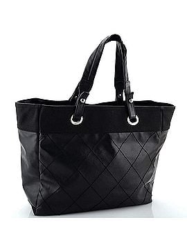Chanel Biarritz Tote Quilted Coated Canvas Large (view 2)
