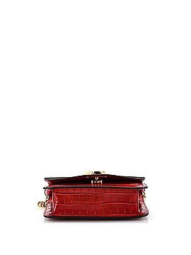 Chloé C Chain Clutch Crocodile Embossed Leather (view 2)