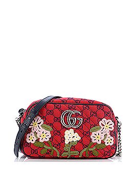 Gucci GG Marmont Shoulder Bag Embroidered Diagonal Quilted GG Canvas Small (view 1)