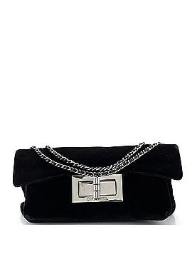 Chanel Giant Mademoiselle Lock Chain Shoulder Bag Velvet Medium (view 1)