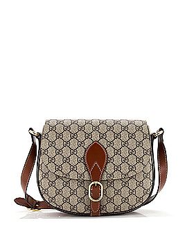 Gucci Flap Saddle Bag GG Coated Canvas Small (view 1)