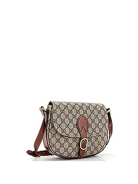 Gucci Flap Saddle Bag GG Coated Canvas Small (view 2)