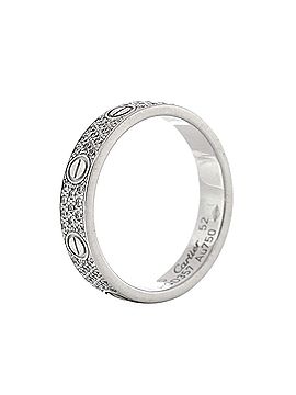 Cartier Love Wedding Band Pave Diamonds Ring 18K White Gold and Diamonds (view 2)
