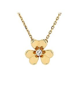Van Cleef & Arpels Frivole Pendant Necklace 18K Yellow Gold and Diamond Mini (view 1)