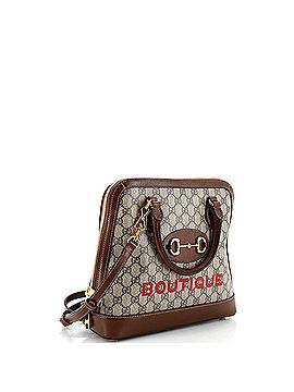 Gucci Horsebit 1955 Top Handle Bag Printed GG Coated Canvas and Leather Medium (view 2)