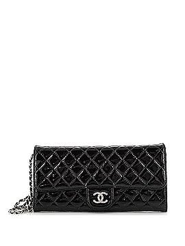 Chanel Brilliant Wallet on Chain Clutch Quilted Patent East West (view 1)