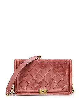 Chanel Full Flap Boy Wallet on Chain Quilted Velvet (view 1)