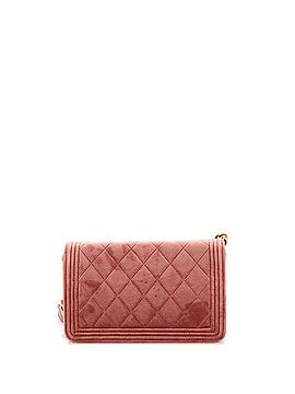 Chanel Full Flap Boy Wallet on Chain Quilted Velvet (view 2)