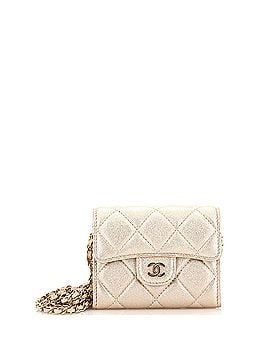 Chanel Classic Flap Card Holder on Chain Quilted Iridescent Lambskin Mini (view 1)