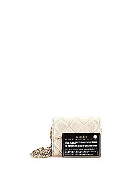 Chanel Classic Flap Card Holder on Chain Quilted Iridescent Lambskin Mini (view 2)