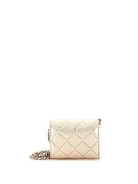 Chanel Classic Flap Card Holder on Chain Quilted Iridescent Lambskin Mini (view 2)