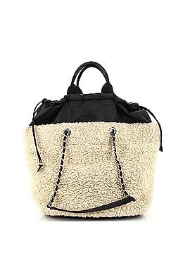 Chanel Coco Neige Shopping Tote Shearling with Quilted Nylon and Calfskin Large (view 2)