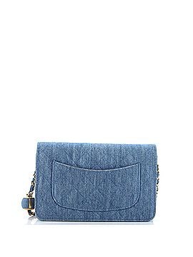 Chanel Pearl Crush Wallet on Chain Quilted Denim (view 2)