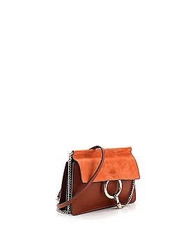Chloé Faye Chain Shoulder Bag Leather and Suede Mini (view 2)