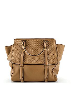 Bottega Veneta Monaco Handbag Nappa Leather With Intrecciato Detail Medium (view 1)